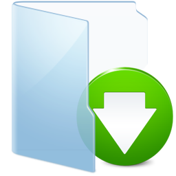 Blue Folder Download Icon 256x256 png